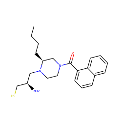 CCCC[C@H]1CN(C(=O)c2cccc3ccccc23)CCN1C[C@@H](N)CS ZINC000022938322