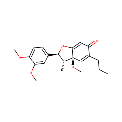 CCCC1=C[C@@]2(OC)C(=CC1=O)O[C@H](c1ccc(OC)c(OC)c1)[C@H]2C ZINC000004098983
