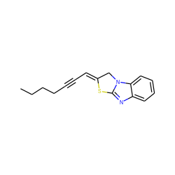 CCCCC#C/C=C1/Cn2c(nc3ccccc32)S1 ZINC000017440253