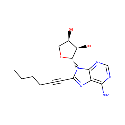 CCCCC#Cc1nc2c(N)ncnc2n1[C@@H]1OC[C@@H](O)[C@H]1O ZINC000082150032