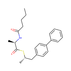 CCCCC(=O)N[C@H](C)C(=O)S[C@@H](C)Cc1ccc(-c2ccccc2)cc1 ZINC000103183705