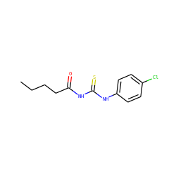 CCCCC(=O)NC(=S)Nc1ccc(Cl)cc1 ZINC000002052170