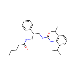 CCCCC(=O)NC[C@@H](CNC(=O)Nc1c(C(C)C)cccc1C(C)C)c1ccccc1 ZINC000013737137
