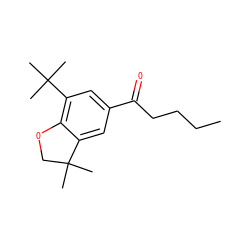 CCCCC(=O)c1cc(C(C)(C)C)c2c(c1)C(C)(C)CO2 ZINC000003824837