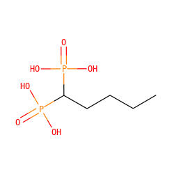 CCCCC(P(=O)(O)O)P(=O)(O)O ZINC000005819936