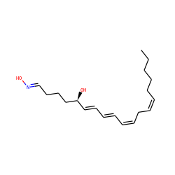 CCCCC/C=C\C/C=C\C=C\C=C\[C@H](O)CCC/C=N/O ZINC000026579845