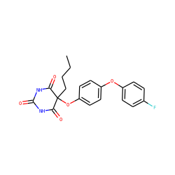 CCCCC1(Oc2ccc(Oc3ccc(F)cc3)cc2)C(=O)NC(=O)NC1=O ZINC000003933818