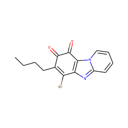 CCCCC1=C(Br)c2nc3ccccn3c2C(=O)C1=O ZINC000103275898