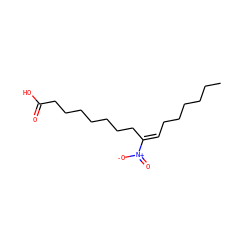 CCCCCC/C=C(\CCCCCCCC(=O)O)[N+](=O)[O-] ZINC000043076627