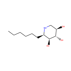 CCCCCC[C@H]1NC[C@@H](O)[C@H](O)[C@H]1O ZINC000049070593