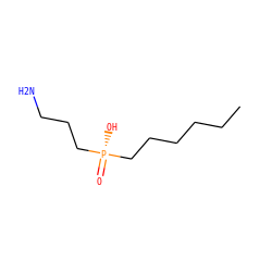 CCCCCC[P@](=O)(O)CCCN ZINC000026983004