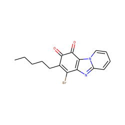 CCCCCC1=C(Br)c2nc3ccccn3c2C(=O)C1=O ZINC000103275904