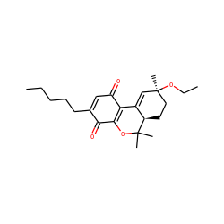 CCCCCC1=CC(=O)C2=C(OC(C)(C)[C@@H]3CC[C@](C)(OCC)C=C23)C1=O ZINC001848434421