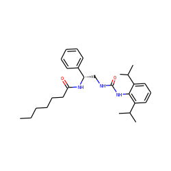 CCCCCCC(=O)N[C@@H](CNC(=O)Nc1c(C(C)C)cccc1C(C)C)c1ccccc1 ZINC000013737140