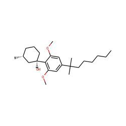 CCCCCCC(C)(C)c1cc(OC)c([C@]2(O)CCC[C@@H](C)C2)c(OC)c1 ZINC000167057004