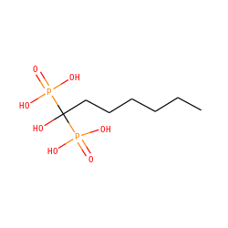 CCCCCCC(O)(P(=O)(O)O)P(=O)(O)O ZINC000024951879