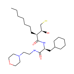 CCCCCCC[C@H](C(=O)N[C@@H](CC1CCCCC1)C(=O)NCCN1CCOCC1)[C@H](O)CS ZINC000034801680