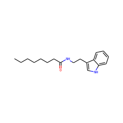 CCCCCCCC(=O)NCCc1c[nH]c2ccccc12 ZINC000043393589