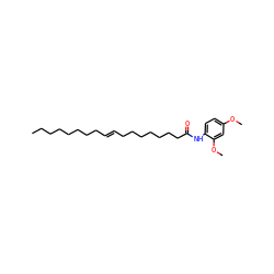CCCCCCCC/C=C/CCCCCCCC(=O)Nc1ccc(OC)cc1OC ZINC000036349565