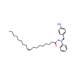 CCCCCCCC/C=C\CCCCCCCC(=O)N[C@@H](Cc1ccc(N)cc1)c1ccccc1 ZINC000036330886