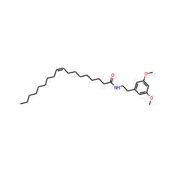 CCCCCCCC/C=C\CCCCCCCC(=O)NCCc1cc(OC)cc(OC)c1 ZINC000036294776