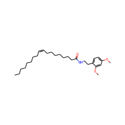 CCCCCCCC/C=C\CCCCCCCC(=O)NCCc1ccc(OC)cc1OC ZINC000036294778