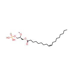 CCCCCCCC/C=C\CCCCCCCC(=O)OC[C@@H](COP(=O)(O)O)OC ZINC000084596582