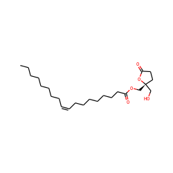 CCCCCCCC/C=C\CCCCCCCC(=O)OC[C@]1(CO)CCC(=O)O1 ZINC000034800401