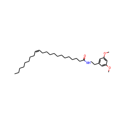 CCCCCCCC/C=C\CCCCCCCCCCCC(=O)NCCc1cc(OC)cc(OC)c1 ZINC000036294788