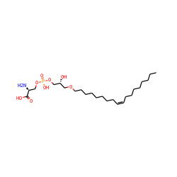 CCCCCCCC/C=C\CCCCCCCCOC[C@@H](O)CO[P@](=O)(O)OC[C@H](N)C(=O)O ZINC000473134797