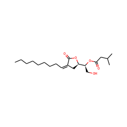CCCCCCCC/C=C1/C[C@H]([C@H](CO)OC(=O)CC(C)C)OC1=O ZINC000034800413
