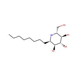 CCCCCCCC[C@H]1N[C@H](CO)[C@@H](O)[C@H](O)[C@H]1O ZINC000014967777