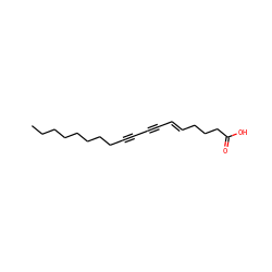 CCCCCCCCC#CC#C/C=C/CCCC(=O)O ZINC000038139635