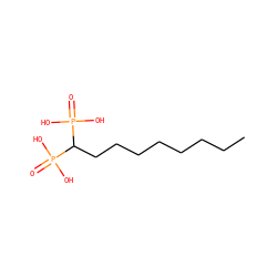 CCCCCCCCC(P(=O)(O)O)P(=O)(O)O ZINC000034803925