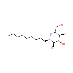 CCCCCCCCC[C@H]1N[C@H](CO)[C@@H](O)[C@H](O)[C@H]1O ZINC000014967781