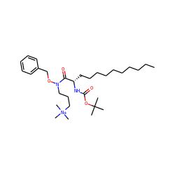 CCCCCCCCCC[C@H](NC(=O)OC(C)(C)C)C(=O)N(CCC[N+](C)(C)C)OCc1ccccc1 ZINC000064549836