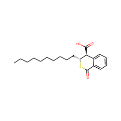 CCCCCCCCCC[C@H]1SC(=O)c2ccccc2[C@@H]1C(=O)O ZINC000044418534