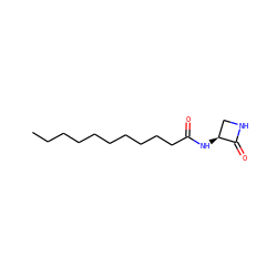CCCCCCCCCCC(=O)N[C@H]1CNC1=O ZINC000218677876