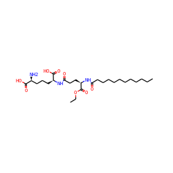 CCCCCCCCCCCC(=O)N[C@H](CCC(=O)N[C@@H](CCC[C@H](N)C(=O)O)C(=O)O)C(=O)OCC ZINC000066123647