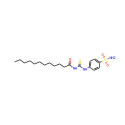 CCCCCCCCCCCC(=O)NC(=S)Nc1ccc(S(N)(=O)=O)cc1 ZINC000098085776