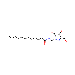 CCCCCCCCCCCC(=O)NC[C@H]1N[C@H](CO)[C@H](O)[C@@H]1O ZINC000036323381