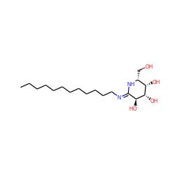 CCCCCCCCCCCC/N=C1\N[C@H](CO)[C@H](O)[C@H](O)[C@H]1O ZINC000299822862