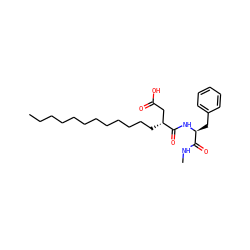 CCCCCCCCCCCC[C@H](CC(=O)O)C(=O)N[C@@H](Cc1ccccc1)C(=O)NC ZINC000034801726