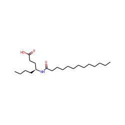 CCCCCCCCCCCCC(=O)N[C@@H](CCCC)CCC(=O)O ZINC000036144467