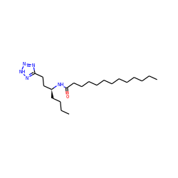 CCCCCCCCCCCCC(=O)N[C@@H](CCCC)CCc1nn[nH]n1 ZINC000036144457