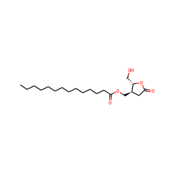 CCCCCCCCCCCCCC(=O)OC[C@@H]1CC(=O)O[C@H]1CO ZINC000036079872