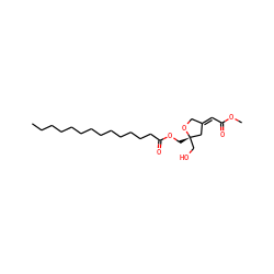 CCCCCCCCCCCCCC(=O)OC[C@]1(CO)C/C(=C\C(=O)OC)CO1 ZINC000034800465