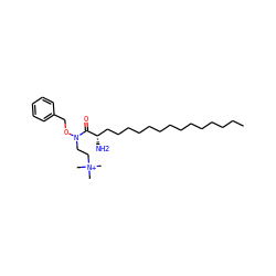 CCCCCCCCCCCCCC[C@H](N)C(=O)N(CC[N+](C)(C)C)OCc1ccccc1 ZINC000064573105