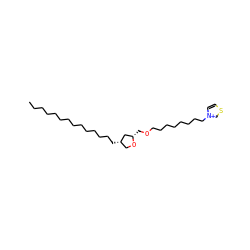 CCCCCCCCCCCCCC[C@H]1CO[C@@H](COCCCCCCCC[n+]2ccsc2)C1 ZINC000038157486