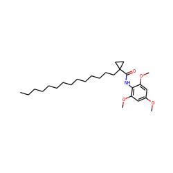 CCCCCCCCCCCCCCC1(C(=O)Nc2c(OC)cc(OC)cc2OC)CC1 ZINC000036349404